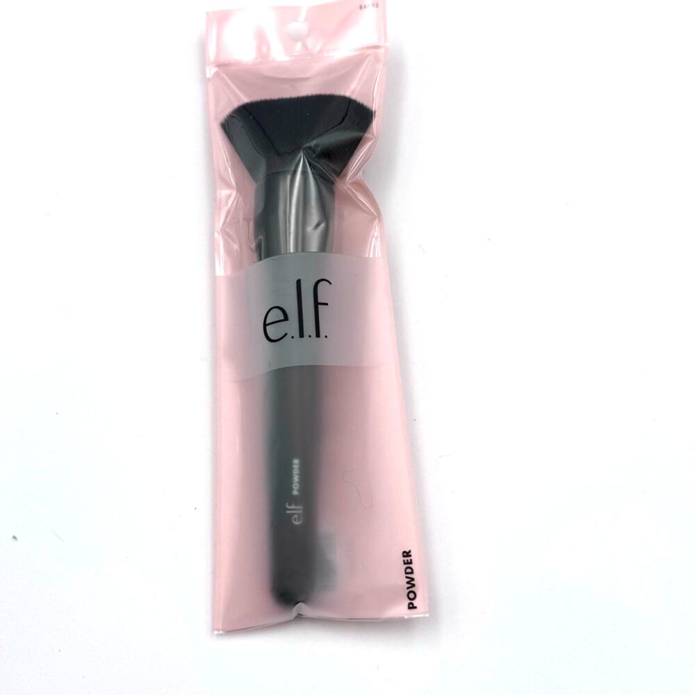 Lot of 2 NIP e.l.f. Powder Brush #84003 Vegan Makeup Tool Flat Top Powder Brush